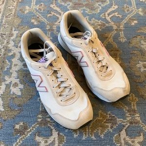 New Balance 515 Pink and Ivory Sneakers